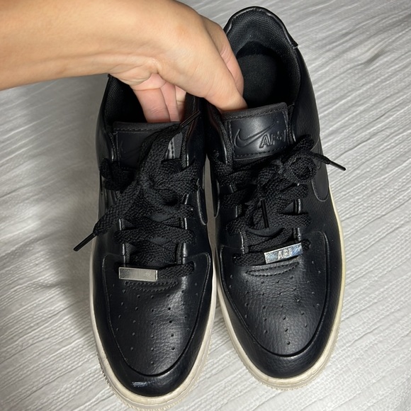 Nike Air Force 1 Sage Low Black White (W) - Picture 3 of 4